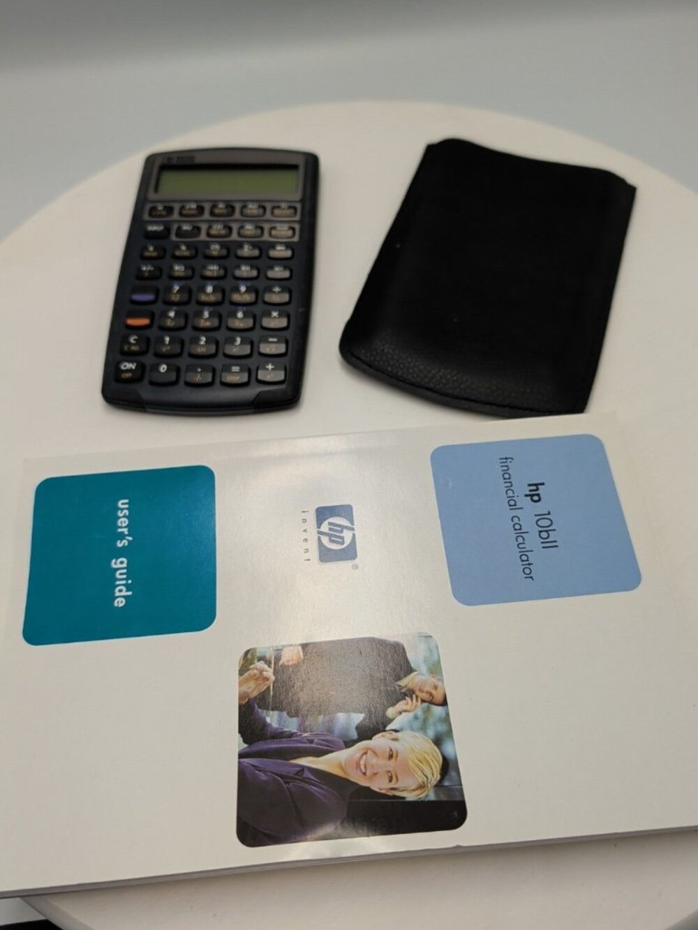 HP 10bII Financial Calculator Business Math Accounting Packard Pouch & Manual